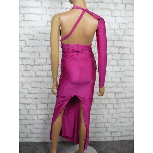 $198 Michael Costello X Revolve Magenta Jersey Bradley Maxi Dress Small NEW - Picture 8 of 11